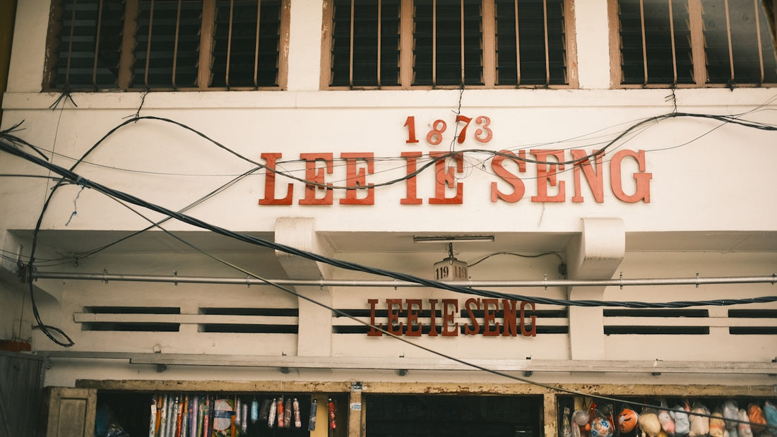 Lee ie seng store facade with signage