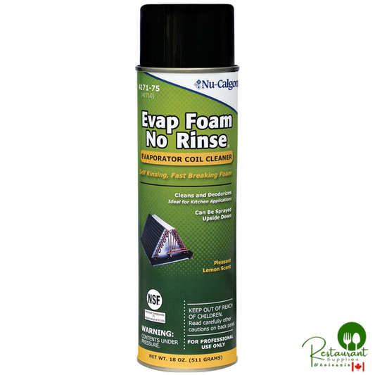 Nu-Calgon 4171-75 18 oz. Evap Foam No Rinse Aerosol Evaporator Coil Cleaner - 6/Case