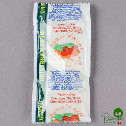 9 Gram Ranch Dressing Portion Packets - 200/Case