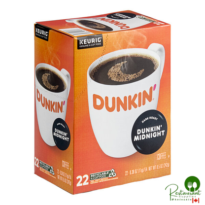 Dunkin' Midnight Coffee Single Serve Keurig® K-Cup® Pods - 88/Case