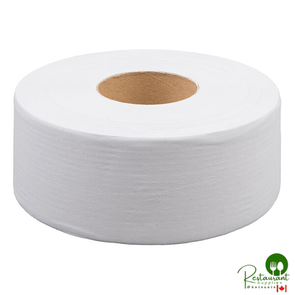 Prime 1-Ply 1400' Universal Jumbo Toilet Paper Roll with 9" Diameter - 12/Case