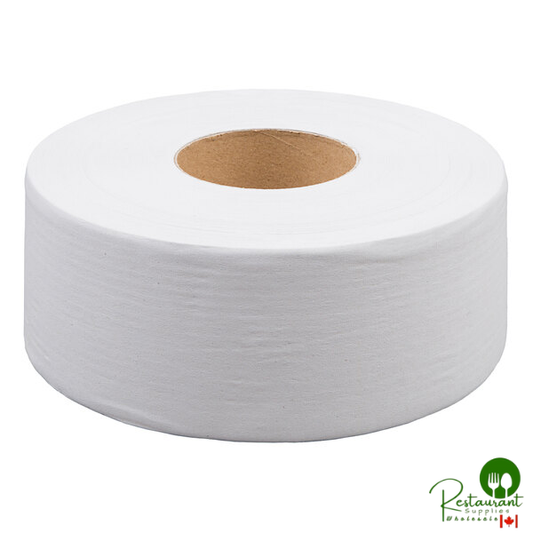 Prime 1-Ply 1400' Universal Jumbo Toilet Paper Roll with 9" Diameter - 12/Case