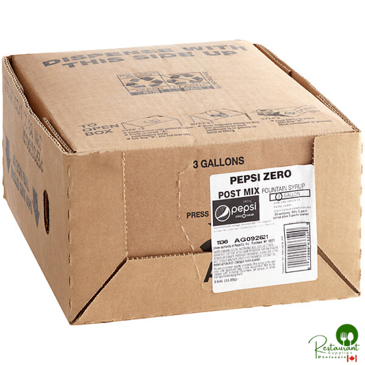 Pepsi® Cola Zero Sugar Beverage / Soda Syrup 3 Gallon Bag in Box