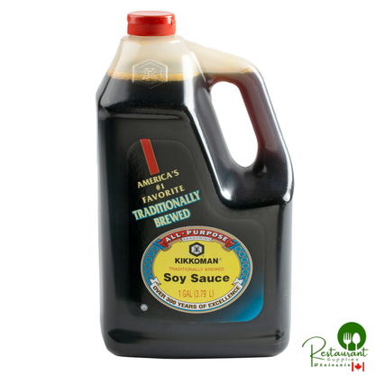 Kikkoman Traditionally Brewed Soy Sauce 1 Gallon Container - 4/Case