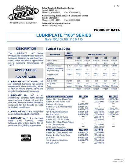 L0037-004 LUBRIPLATE NO. 110 – CASE OF 12 – 16OZ TUBS