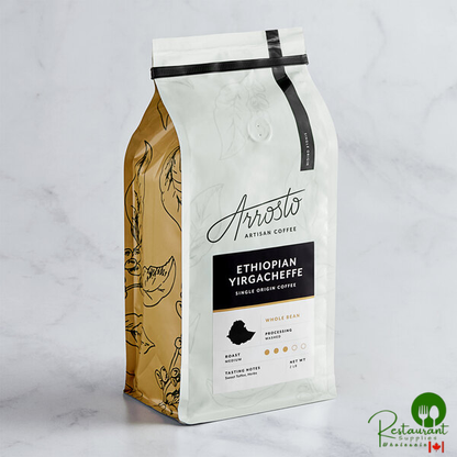 Arrosto Ethiopia Yirgacheffe Single Origin Whole Bean Coffee 2 lb. - 5/Case