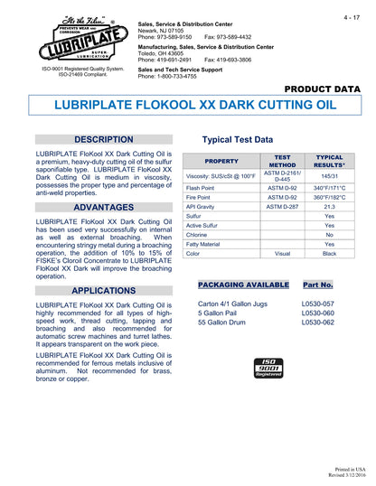 L0530-060 LUBRIPLATE FloKool XX – 5 GALLON PAIL