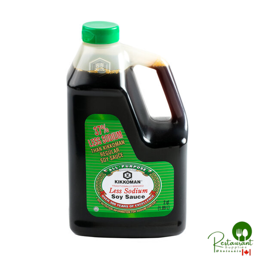 Kikkoman Traditionally Brewed Less Sodium Soy Sauce .5 Gallon Container - 6/Case