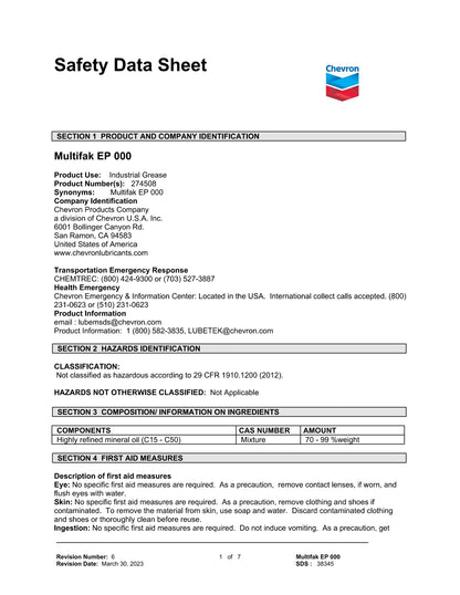 CHEVRON MULTIFAK EP 1 – CASE OF 40 – 14OZ TUBES