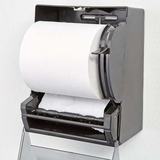 Lavex 8" White Hardwound Paper Towel, 800 Feet / Roll - 6/Case