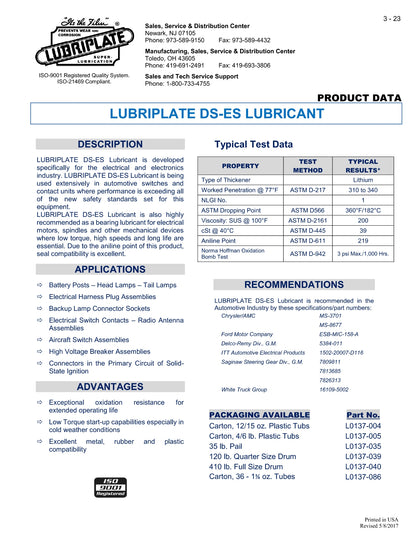 L0137-039 LUBRIPLATE DS-ES – 16 GALLON KEG