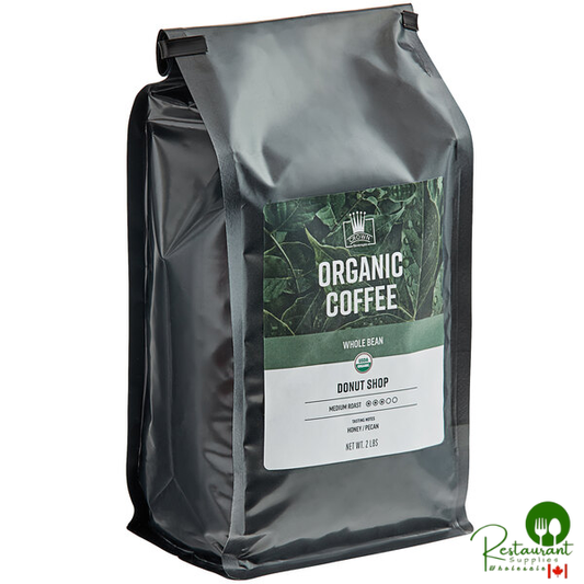 Crown Beverages Organic Donut Shop Whole Bean Coffee 2 lb.