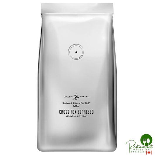 Caribou Coffee 2.5 lb. Cross Fox Whole Bean Espresso - 4/Case