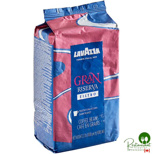 Lavazza Gran Riserva Filtro Whole Bean Filter Coffee 2.2 lb. - 6/Case