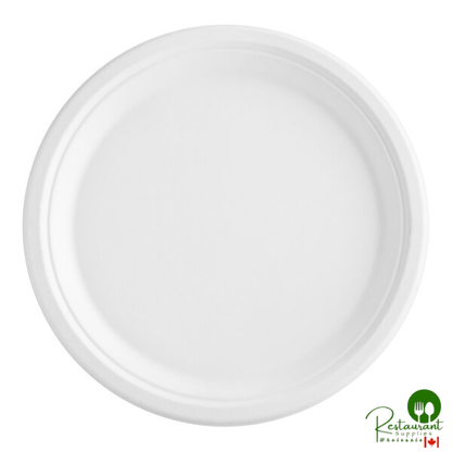 EcoChoice 10" Compostable White Plant Fiber Plate - 125/Pack