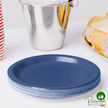 Creative Converting 791137B 7" Navy Blue Paper Plate - 24/Pack