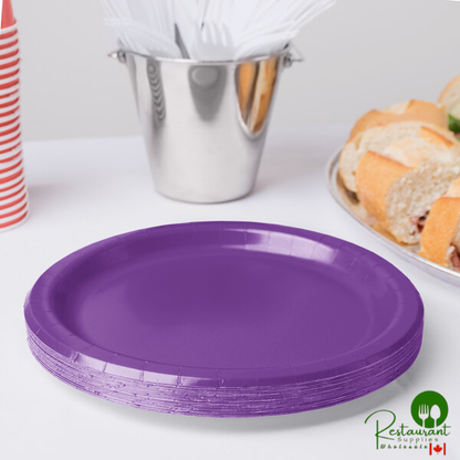 Creative Converting 318915 10" Amethyst Purple Paper Plate - 24/Pack