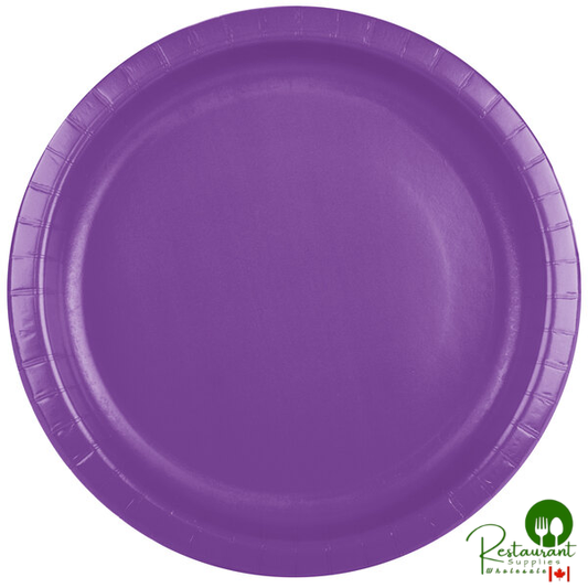 Creative Converting 318915 10" Amethyst Purple Paper Plate - 24/Pack