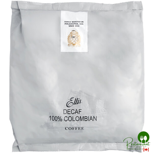Ellis 100% Colombian Decaf Whole Bean Coffee 2 lb. - 10/Case