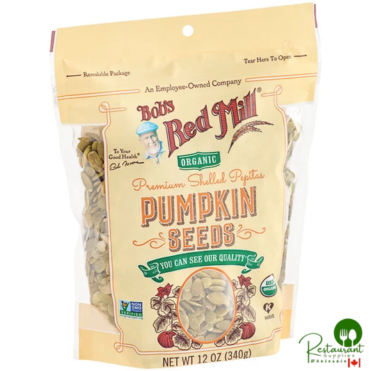 Bob's Red Mill Raw Organic Pumpkin Seeds 12 oz. - 4/Case