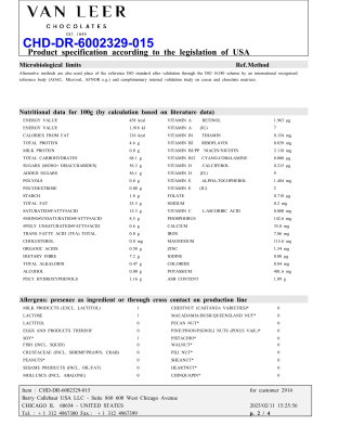 Van Leer Semi-Sweet 4M Baking Chocolate Chips – 22 lb Bag