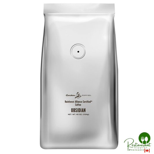 Caribou Coffee Obsidian Blend Whole Bean Coffee 2.5 lb. - 4/Case