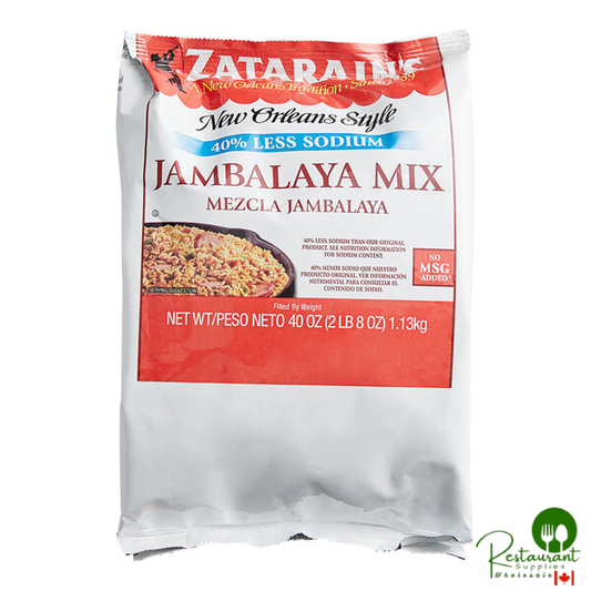 Zatarain's 40 oz. Reduced Sodium Jambalaya Mix - 6/Case