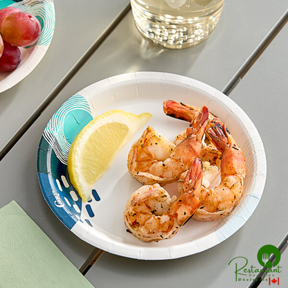 Choice 6" Lifestyle Series Heavy Weight Paper Plate - 250/Pack