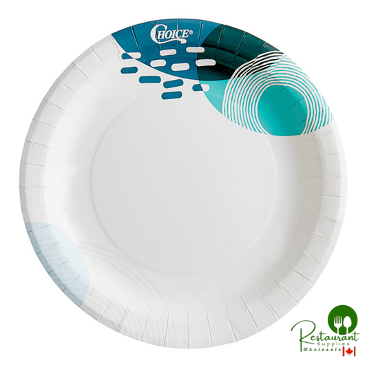 Choice 10" Lifestyle Series Heavy Weight Paper Plate - 125/Pack