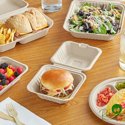 EcoChoice 3 3/4" x 2 1/4" Natural Plant Fiber Leaf Appetizer Plate - 25/Pack