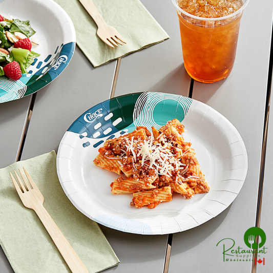 Choice 8 1/2" Lifestyle Series Heavy Weight Paper Plate - 125/Pack