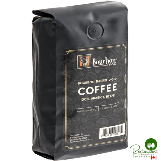 Bourbon Barrel Foods Bourbon Barrel Aged Whole Bean Coffee 12 oz. - 6/Case