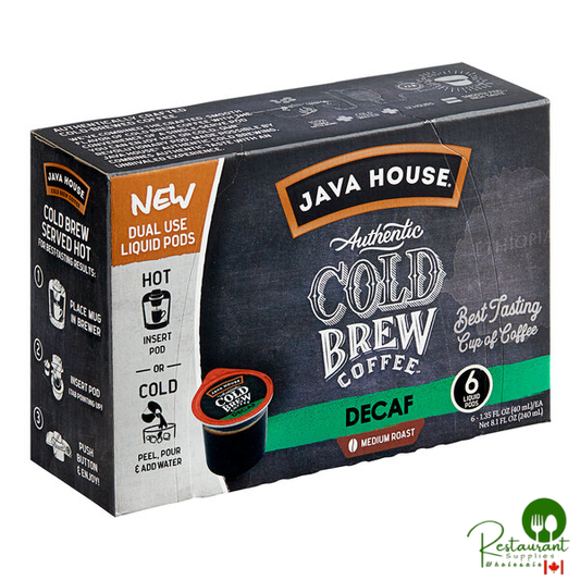 Java House Decaf Cold Brew Coffee Single Serve Pod - 36/Case