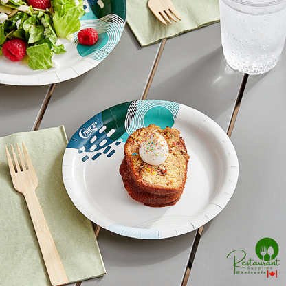 Choice 7" Lifestyle Series Medium Weight Paper Plate - 125/Pack