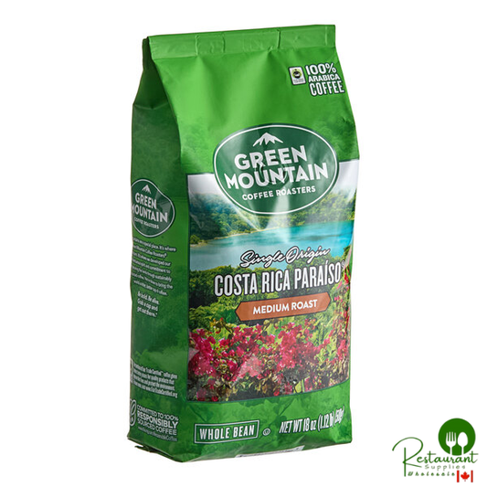 Green Mountain Coffee Roasters Costa Rica Paraiso Whole Bean Coffee 18 oz. - 6/Case