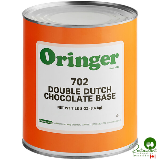 Oringer Double Dutch Chocolate Hard Serve Ice Cream Base #10 Can