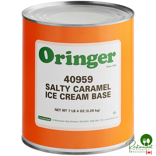 Oringer Salty Caramel Hard Serve Ice Cream Base #10 Can