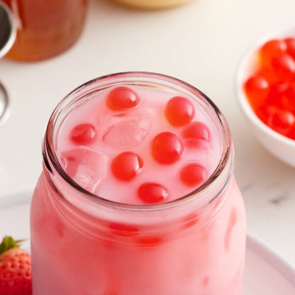 Bossen Pure25 Strawberry Bursting Boba 7.04 lb. - 4/Case