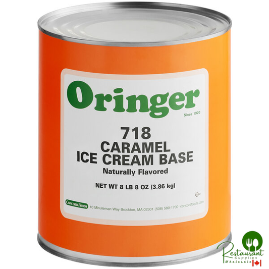 Oringer Caramel Hard Serve Ice Cream Base #10 Can