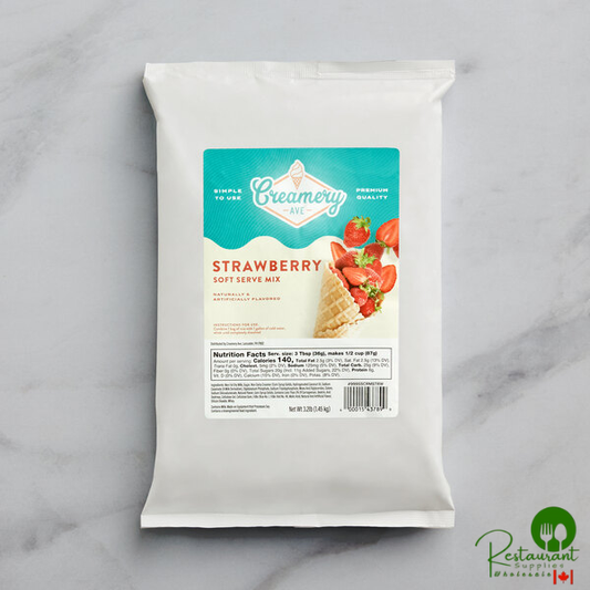 Creamery Ave. Strawberry Soft Serve Mix 3.2 lb.