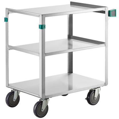 Regency 18 3/4" x 30 1/2" Three Shelf 18 Gauge 430 Stainless Steel Utility Cart - Fully Welded