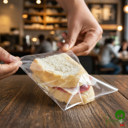 LK Packaging Plastic Lip and Tape Resealable Sandwich / Cookie Bag 5" x 5" - 1,000/Case