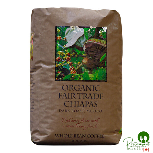 Lacas Coffee Fair Trade Organic Mexican Chiapas Whole Bean Coffee 2 lb. - 8/Case
