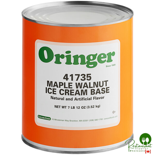 Oringer Maple Walnut Hard Serve Ice Cream Base #10 Can