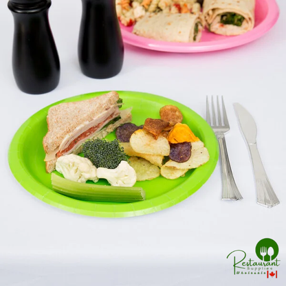 Creative Converting 473123B 9" Fresh Lime Green Paper Plate - 240/Case