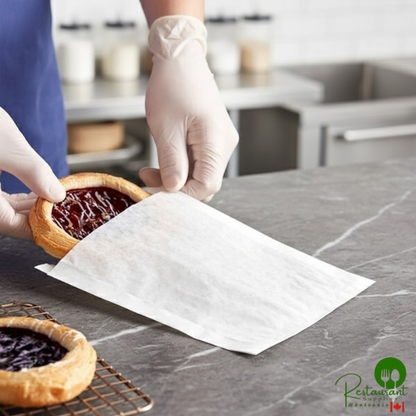 Bagcraft 6 1/2" x 1" x 8" White Grease-Resistant Sandwich Bag - 2,000/Case