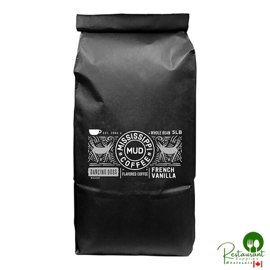 Mississippi Mud Coffee French Vanilla Flavored Whole Bean Coffee 5 lb.