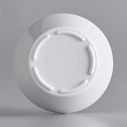 Acopa Foundations 8 oz. White Melamine Bouillon Cup - 12/Case