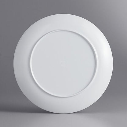 Acopa Lunar 10" Round White Coupe Melamine Plate - 12/Case