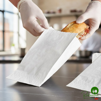 Bagcraft 4 3/4" x 3" x 12" White Doggie Bag - 500/Case